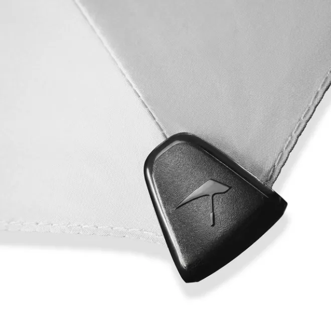 Outlet Senz Manual Opvouwbare Stormparaplu shiny silver