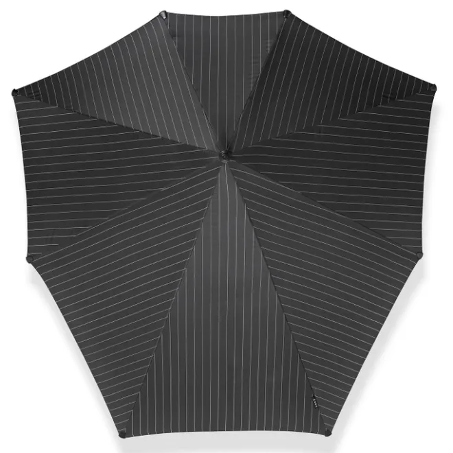 Outlet Senz XXL Stick Stormparaplu pin stripes black