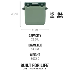 Best Stanley The Cold For Days Outdoor Cooler 28.3L green