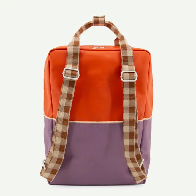 Online Sticky Lemon Colourblocking Backpack Large orange juice plum purple schoolbus brown