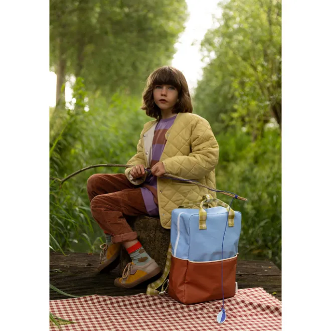 Sale Sticky Lemon Colourblocking Backpack Large blueberry willow brown pear green