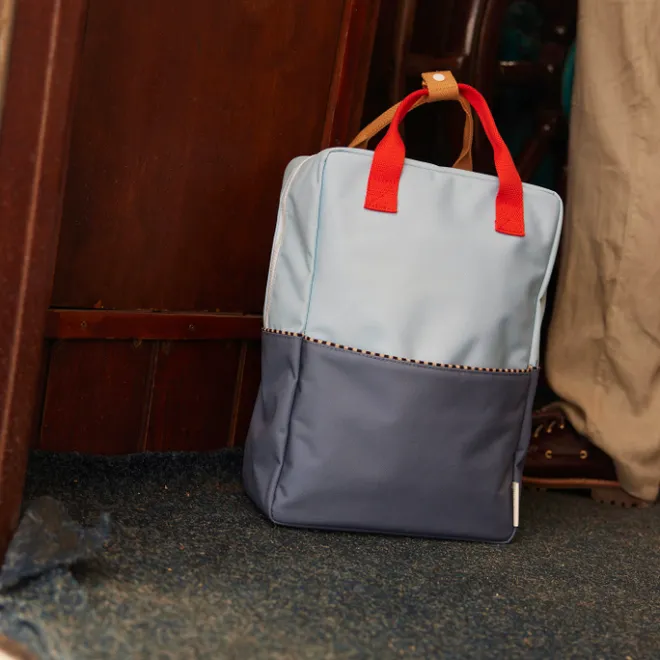 Sale Sticky Lemon Large Backpack Colourblocking Wonders zissou blue-blue whale