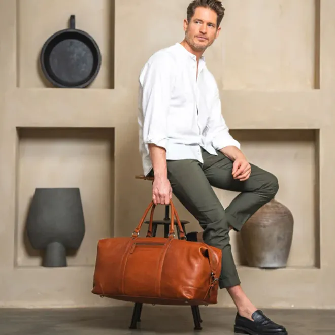 Discount The Chesterfield Brand Cavoli Travelbag cognac