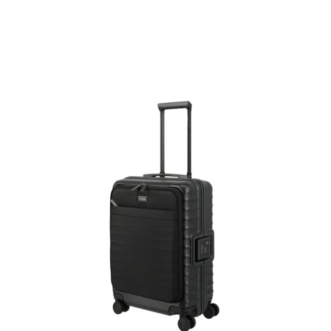 Discount Titan Overseas 4 Wheel Cabin Spinner Frontpocket nightshade black