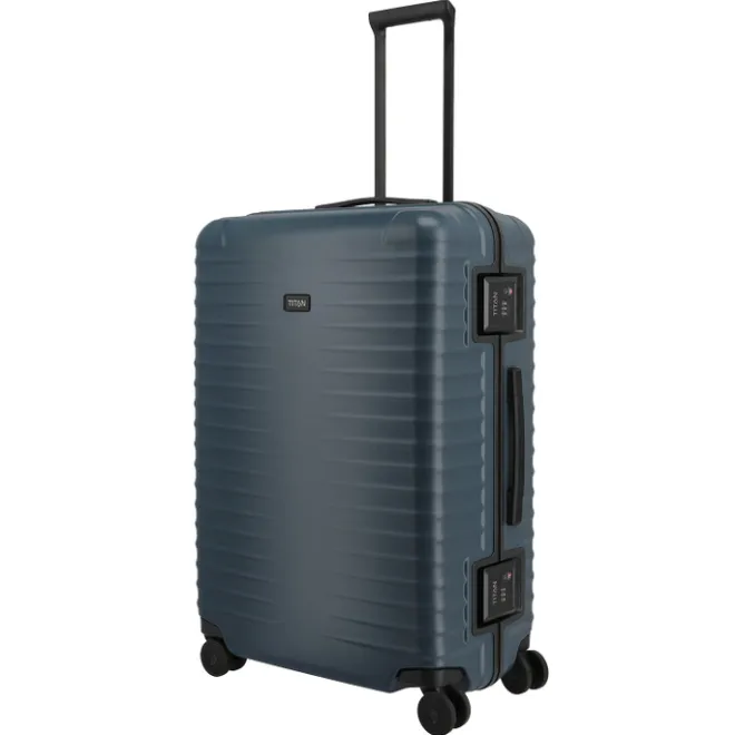 Clearance Titan Overseas 4 Wheel Trolley L midnight blue