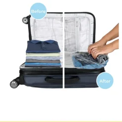 Outlet Travelbags Space Buddy Vacuümzakken Travelset 4-pcs transparant