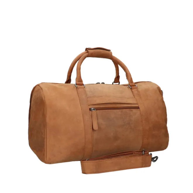 Best Travelbags The Base Leather Weekender cognac