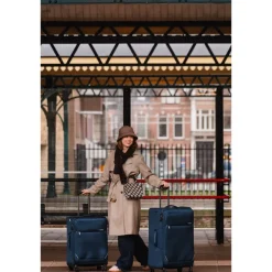 Discount Travelbags The Base Soft Trolley 79 dark blue