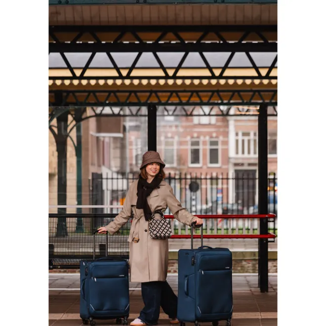 Discount Travelbags The Base Soft Trolley 79 dark blue