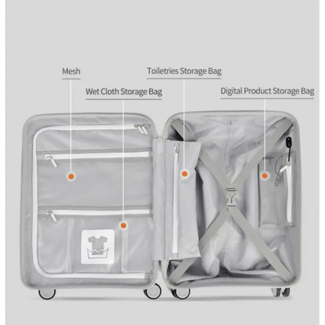 Outlet Travelbags The Lina Trolley S white