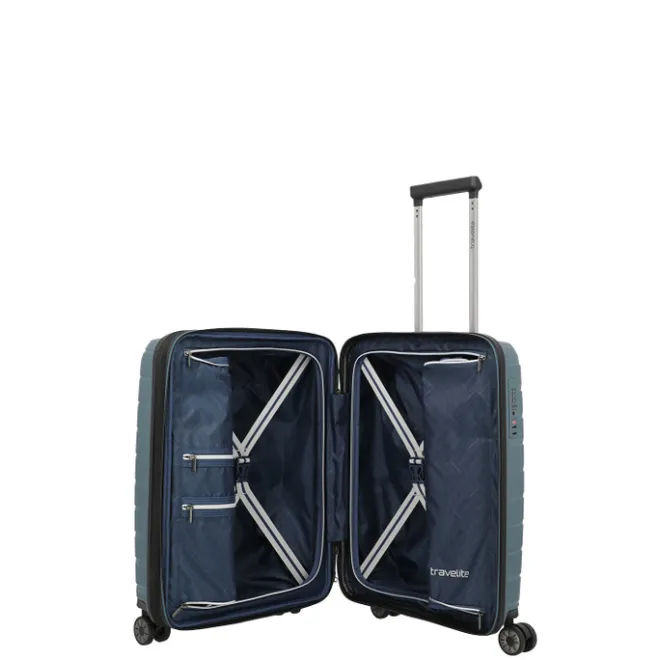 Clearance Travelite Air Base 4 Wheel Cabin Trolley Expandable iceblue metallic