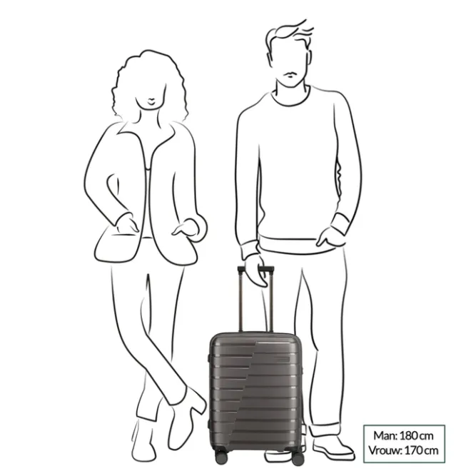 Best Travelite Air Base 4 Wiel Trolley S champagne metallic