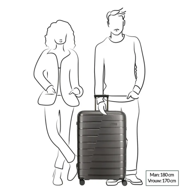 Hot Travelite Air Base 4 Wiel Trolley L lila