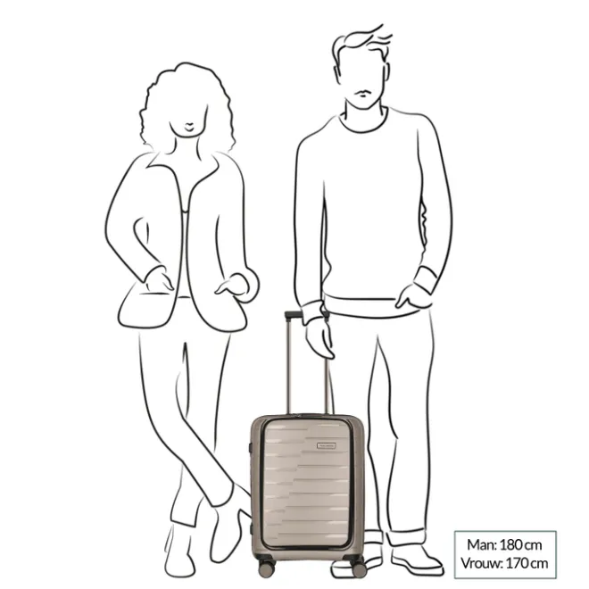 Travelite Air Base 4 Wiel Trolley S Front-Pocket anthracite