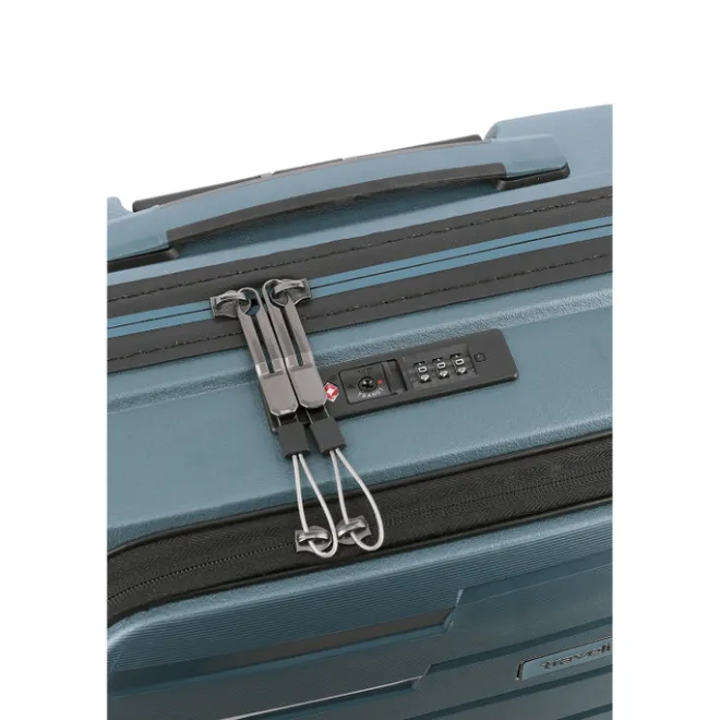 Clearance Travelite Air Base 4 Wiel Trolley S Front-Pocket ice blue