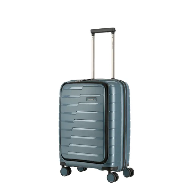 Clearance Travelite Air Base 4 Wiel Trolley S Front-Pocket ice blue