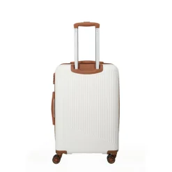Discount Travelite Bali 4 Wiel Trolley M white/cognac