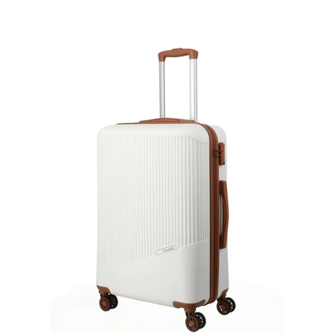 Discount Travelite Bali 4 Wiel Trolley M white/cognac