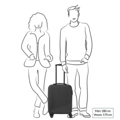 Hot Travelite Bali 4 Wiel Trolley S black