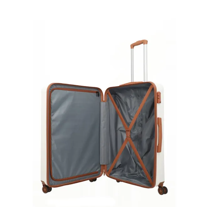 Sale Travelite Bali 4 Wiel Trolley L white/cognac