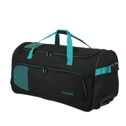 Clearance Travelite Basics Fresh Wheeled Duffle black/petrol