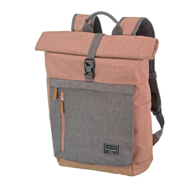 Online Travelite Basics Rollup Backpack rose/grey