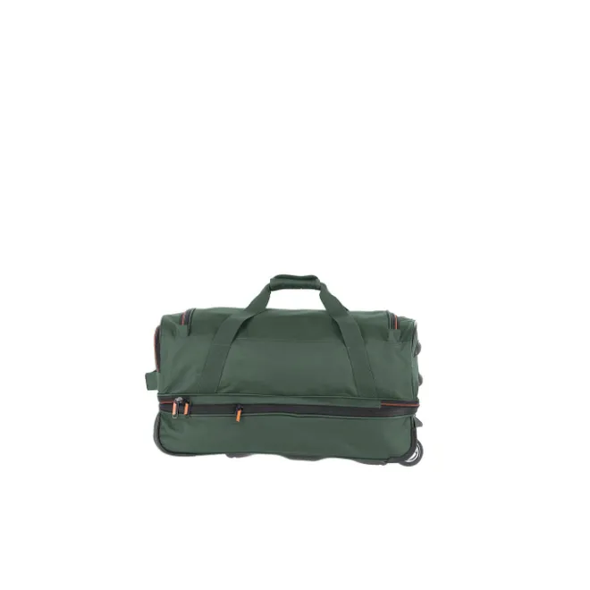 Clearance Travelite Basics Wheeled Duffle 55 Expandable dark green