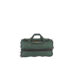 Clearance Travelite Basics Wheeled Duffle 55 Expandable dark green