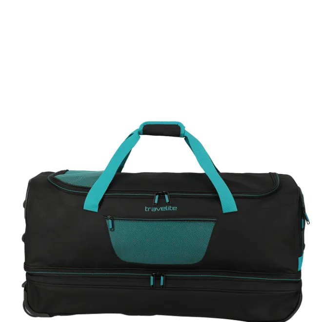 Online Travelite Basics Wheeled Duffle 70cm Expandable black/petrol
