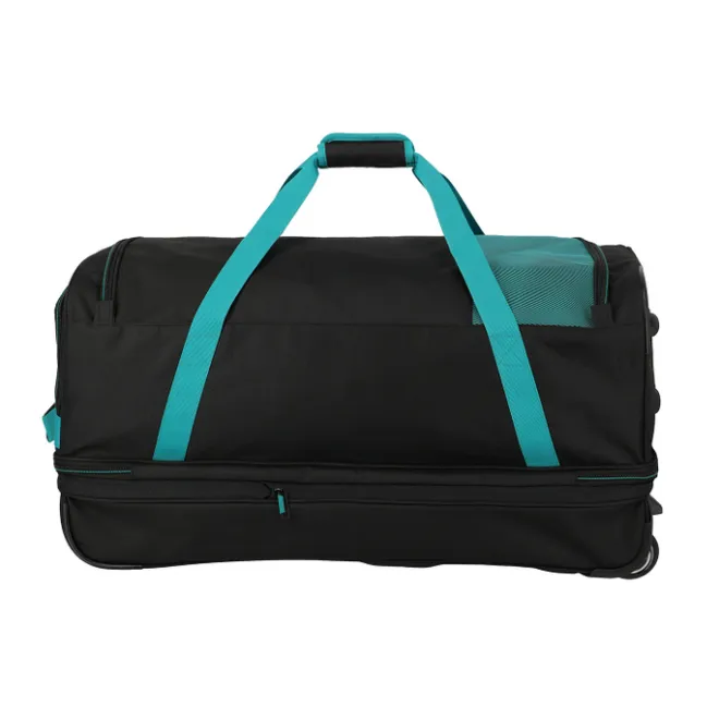 Online Travelite Basics Wheeled Duffle 70cm Expandable black/petrol