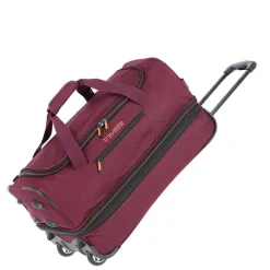 Clearance Travelite Basics Wheeled Duffle 55 Expandable dark red