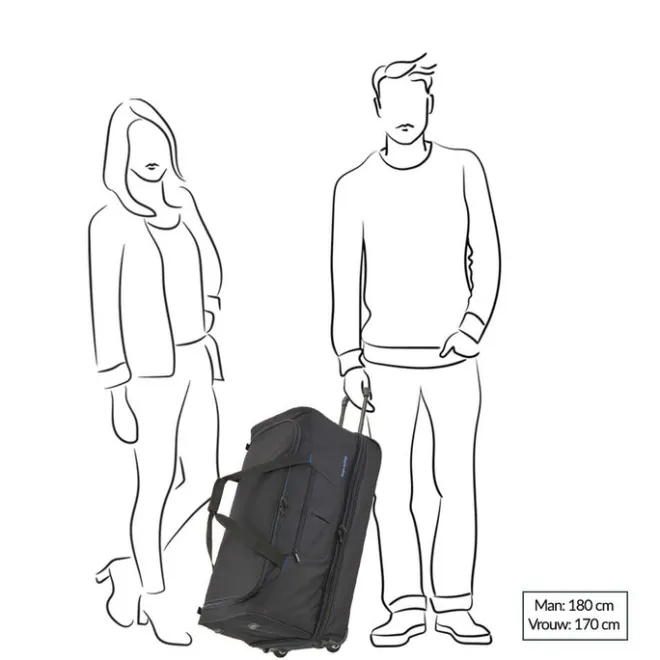 Outlet Travelite Basics Wheeled Duffle 70 Expandable marine
