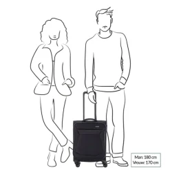 Outlet Travelite Chios 4 Wiel Trolley S black