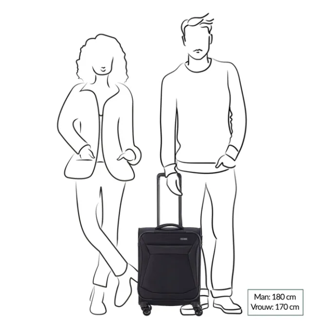 Clearance Travelite Chios 4 Wiel Trolley S red