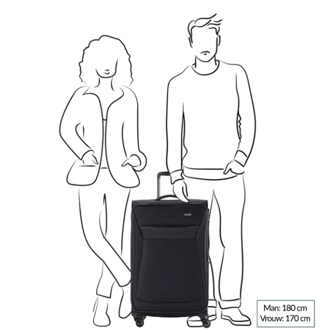 Best Travelite Chios 4 Wiel Trolley L black