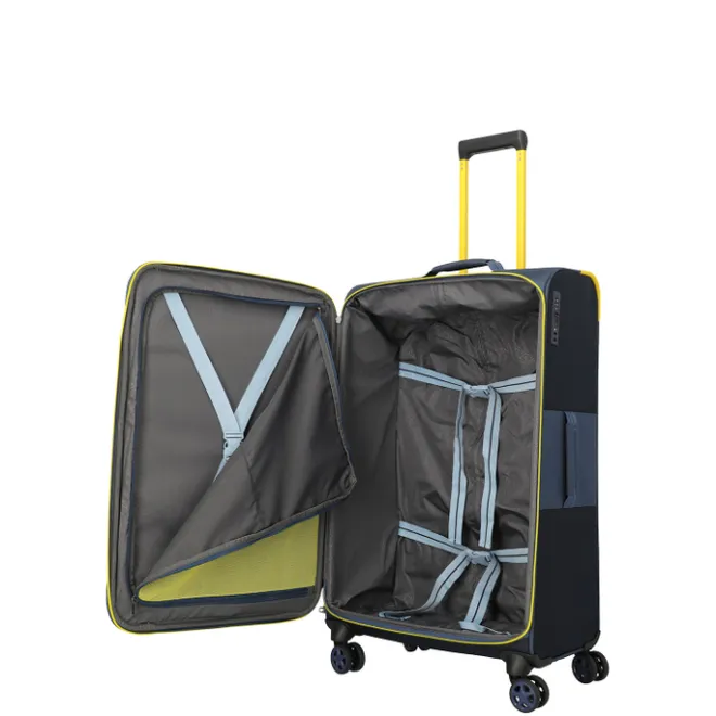 Hot Travelite Color Craze 4 Wheel Trolley L navy