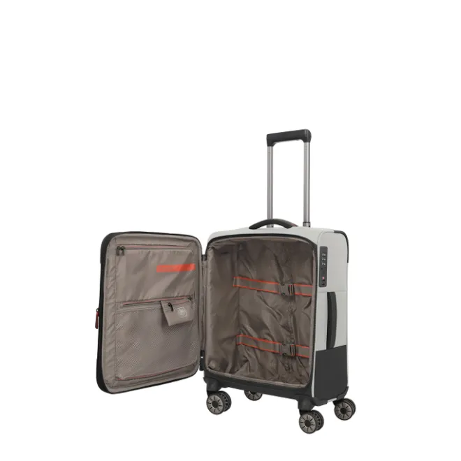 New Travelite Crosslite 4 Wheel Cabin Trolley Expandable white sand