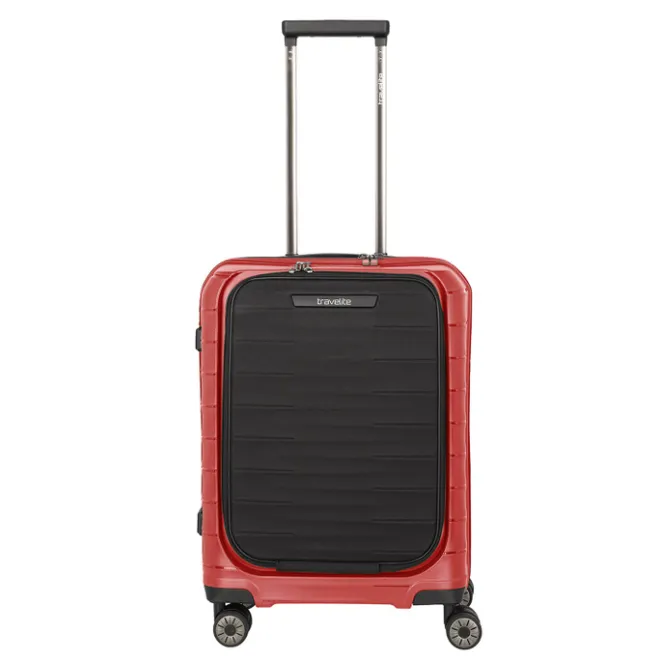 Clearance Travelite Mooby 4w Trolley S Frontpocket red