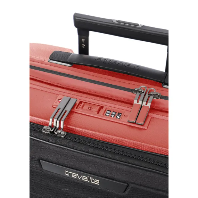 Clearance Travelite Mooby 4w Trolley S Frontpocket red
