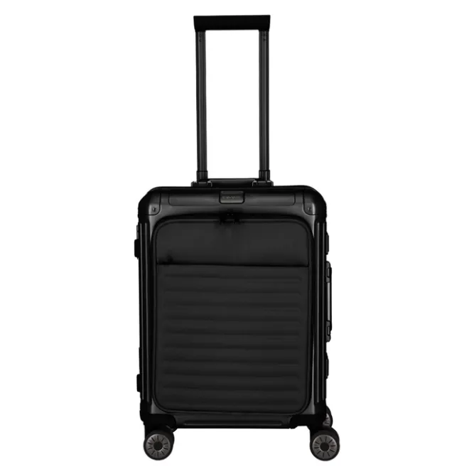 Online Travelite Next 2.0 Aluminium 4 Wiel Trolley S with Frontpocket black matt