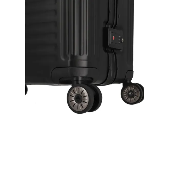 Online Travelite Next 2.0 Aluminium 4 Wiel Trolley S with Frontpocket black matt