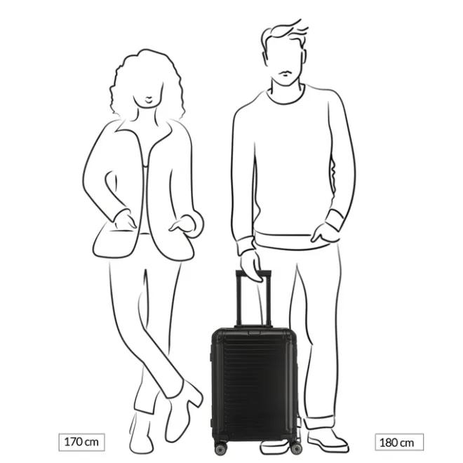 Outlet Travelite Next 2.0 Aluminium 4w Trolley S black matt