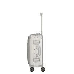 Outlet Travelite Next 2.0 Aluminium 4 Wiel Trolley S with Frontpocket silver