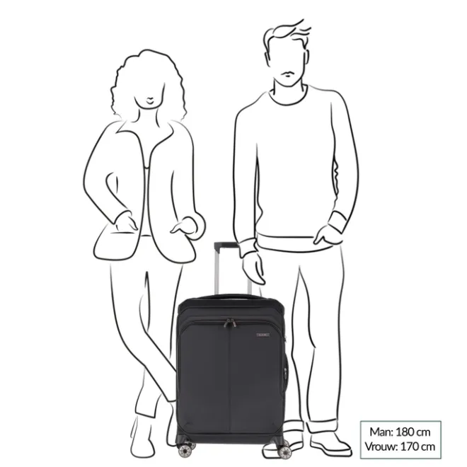 Outlet Travelite Priima 4w Trolley M Exp. black