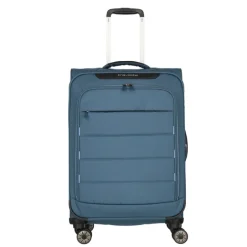Clearance Travelite Skaii 4 Wheel Trolley M Expandable blue