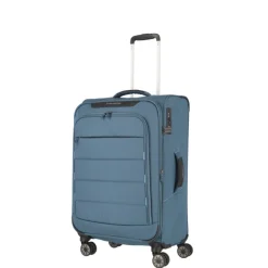Clearance Travelite Skaii 4 Wheel Trolley M Expandable blue