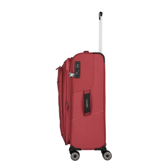 Clearance Travelite Skaii 4 Wheel Trolley M Expandable red