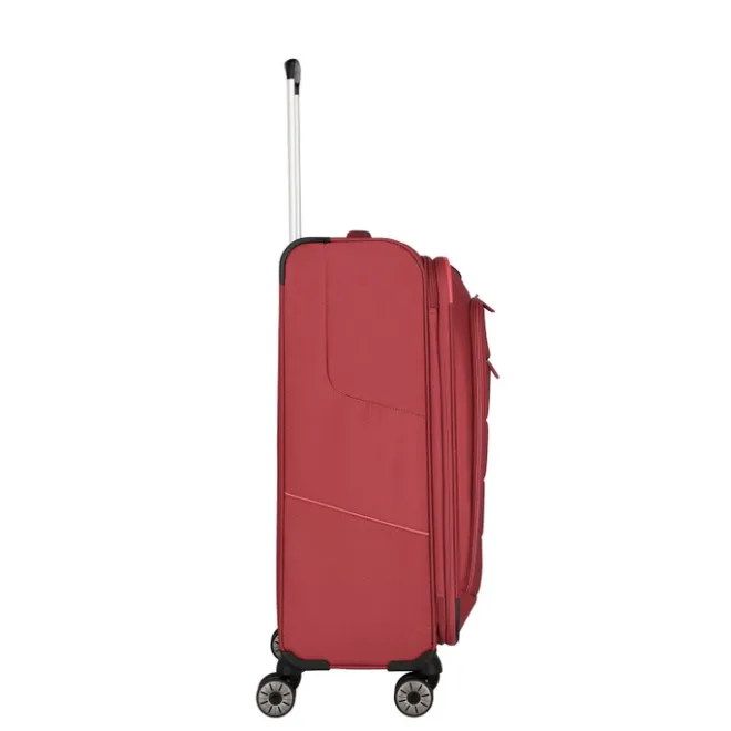 Clearance Travelite Skaii 4 Wheel Trolley M Expandable red