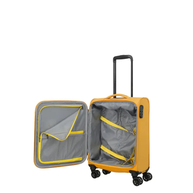 Discount Travelite Umbria 4 Wheel Cabin Trolley golden glow