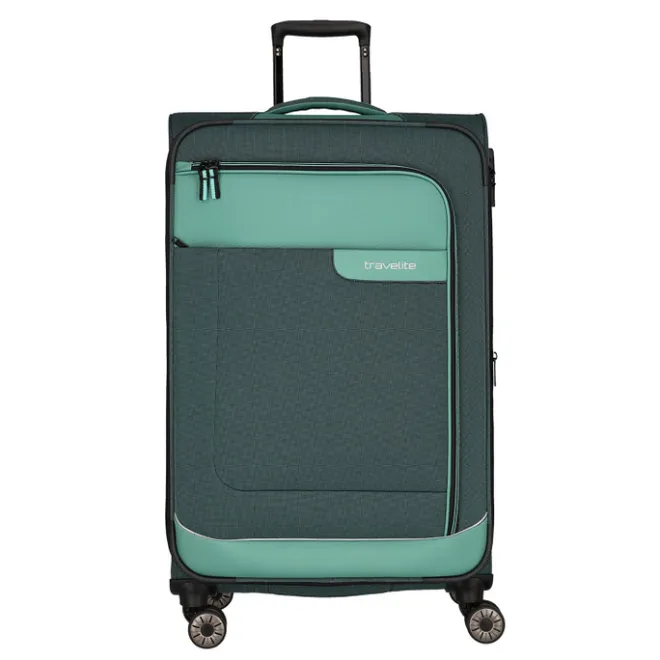 Online Travelite Viia 4 Wheel Trolley L Expandable green